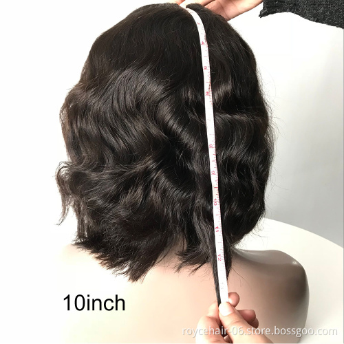 Popular Style Peruvian Human Hair Lace Front Wig, Short Curly Human Hair Wigs For Black Women